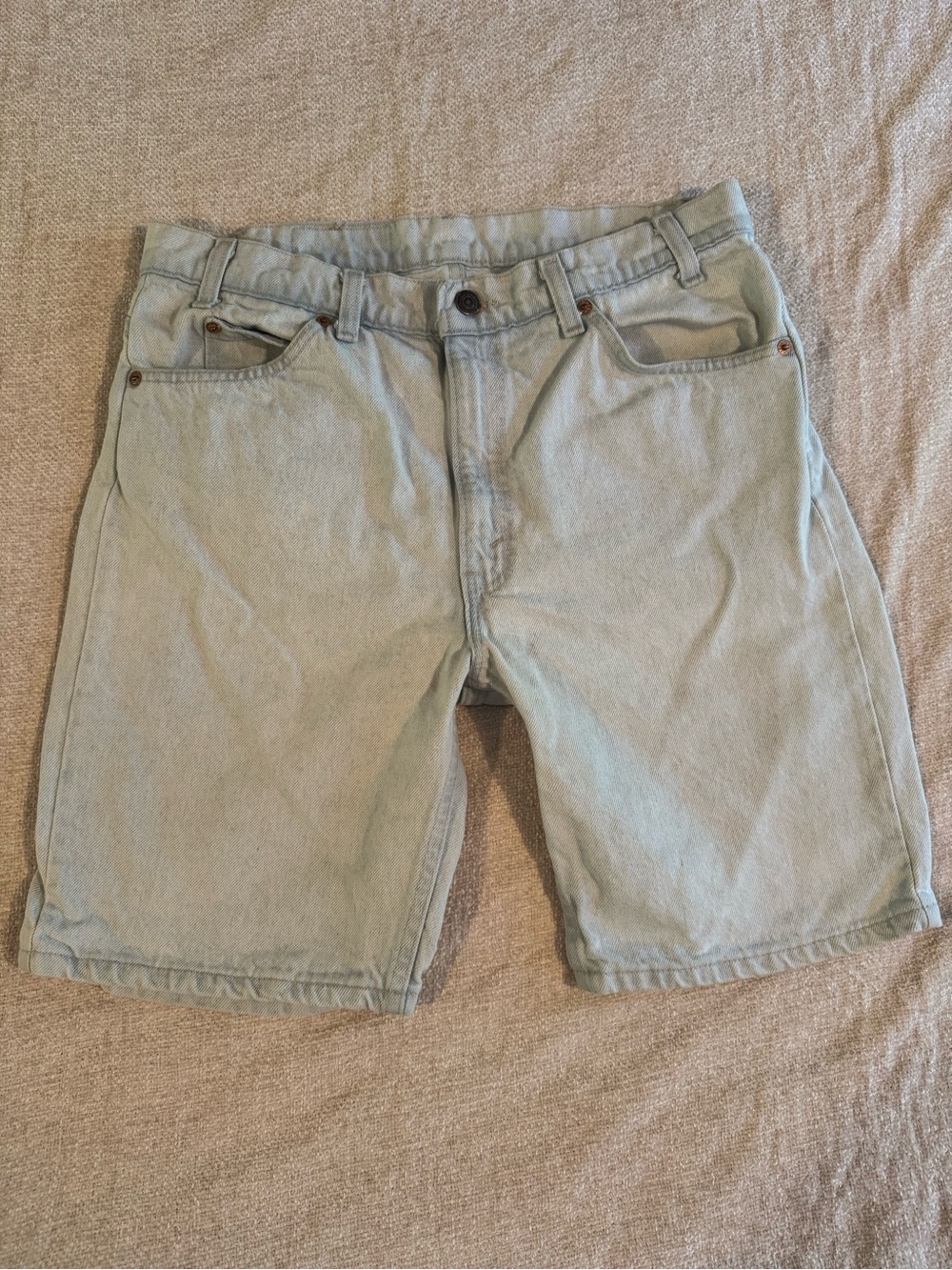 Vintage Levi's 505 Orange Tag Light Wash Jean Shorts